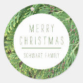 Autocollant de Noël personnalisable (Devant)