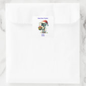 Autocollant de Noël pour anniversaire de robot (Sac)