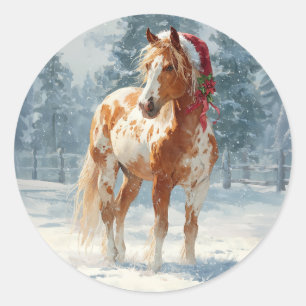 Autocollant de Noël pour cheval Appaloosa