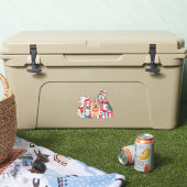 Autocollant de Noël pour chien drôle Watercalor (Glacière)