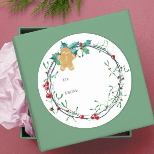 Autocollant de Noël pour échange de biscuits