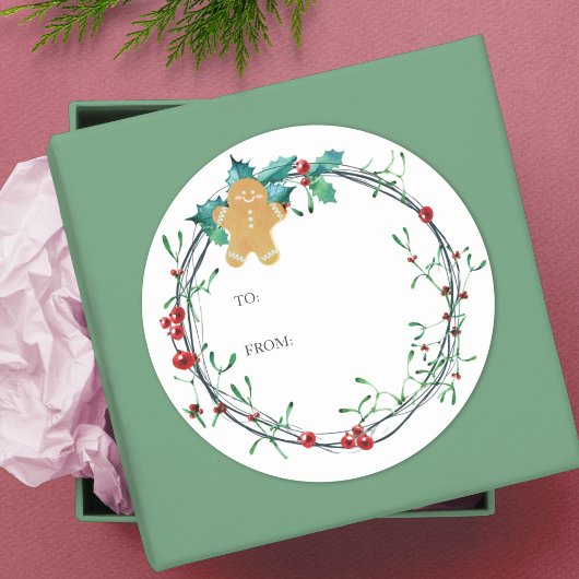 Autocollant de Noël pour échange de biscuits