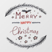 Autocollant de Noël pour fenêtre (Feuille)