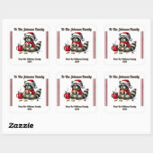 Autocollant de Noël Raccoon (Feuille)