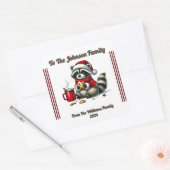 Autocollant de Noël Raccoon (Enveloppe)