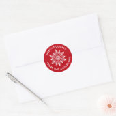 Autocollant de Noël simple rouge et blanc en forme (Enveloppe)