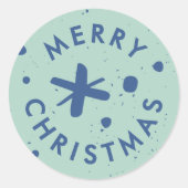 Autocollant de Noël tendance moderne manuscrit (Devant)