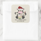 autocollant de Noël Vache (Sac)