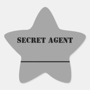 Autocollant de nom d'agent secret du kc