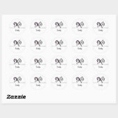 Autocollant de nom de bébé - Petite Dame (Feuille)