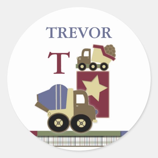 Autocollant de nom de construction personnalisé (Devant)