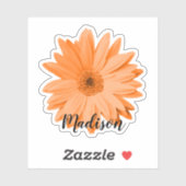 Autocollant de nom de fleur orange (Feuille)