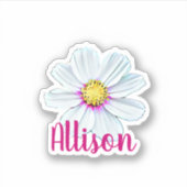 Autocollant de nom de fleurs personnalisé (Devant)