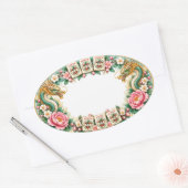 Autocollant de nom de Mahjong (Enveloppe)