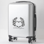 Autocollant de nom de mariage squelette (Sur valise)