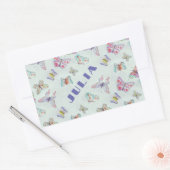 Autocollant de nom de papillons mignons - Ensemble (Enveloppe)