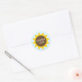 Autocollant de nom de tournesol (Enveloppe)