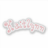 Autocollant de nom de vinyle personnalisable (Devant)