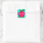 Autocollant de nom d'enseignant Apple Rose Prépa (Sac)