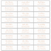 Autocollant de nom d'invité de script en cuivre ch (Devant)