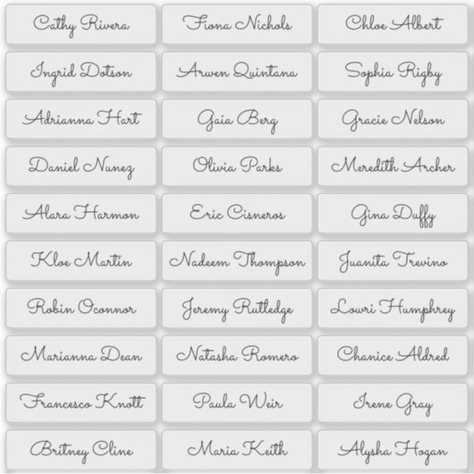 Autocollant de nom d'invité de script mignon trans (Devant)