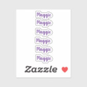 Autocollant de nom personnalisé (Feuille)