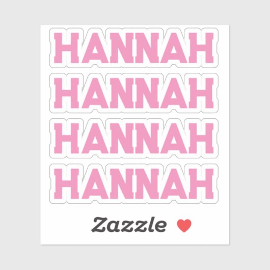 Autocollant de nom personnalisé (Feuille)