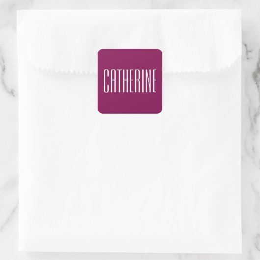 Autocollant de nom pourpre (Sac)