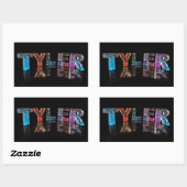 autocollant de nom Tyler (Feuille)