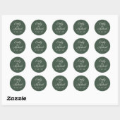 Autocollant de noms de vert de mousse des Highland (Feuille)