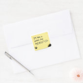 Autocollant de note adhésive drôle de chien aux ch (Enveloppe)