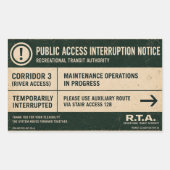 Autocollant de notification d'interruption d'accès (Devant)