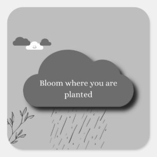 Autocollant de nuage de pluie motivationnel