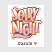 autocollant de nuit d'Halloween effrayant (Feuille)