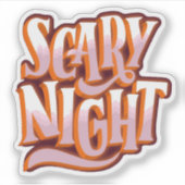 autocollant de nuit d'Halloween effrayant (Devant)