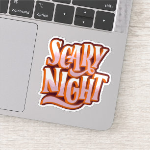 autocollant de nuit d'Halloween effrayant