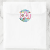 autocollant de numéro de fleurs croisées (Sac)