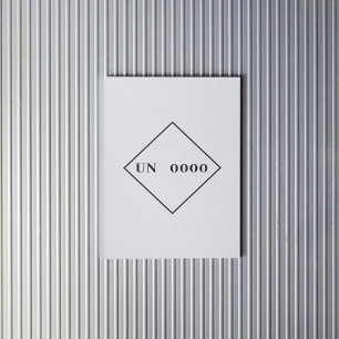 Autocollant de numéro ONU personnalisé