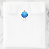 Autocollant de oiseau aquarelle bleu mignon (Sac)