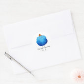 Autocollant de oiseau aquarelle bleu mignon (Enveloppe)