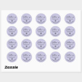 Autocollant de package Violet Suivez-nous sur Inst (Feuille)