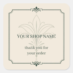 Autocollant de packaging avec nom de boutique pers