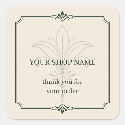 Autocollant de packaging avec nom de boutique pers (Devant)