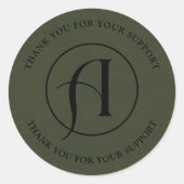 Autocollant de packaging d'entreprise à logo rond  (Devant)