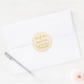 Autocollant de packaging jaune Merci (Enveloppe)