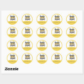 Autocollant de packaging Merci jaune (Feuille)