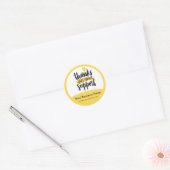 Autocollant de packaging Merci jaune (Enveloppe)