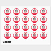 Autocollant de packaging Merci rouge (Feuille)