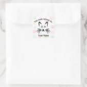 Autocollant de page de garde avec design de visage (Sac)