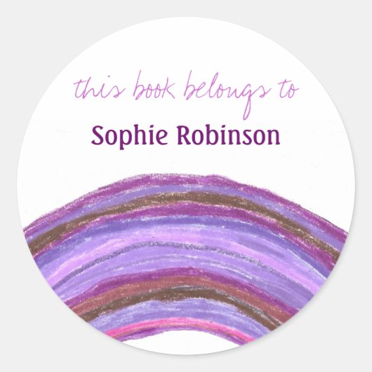 Autocollant de page de garde de livre arc-en-ciel (Devant)